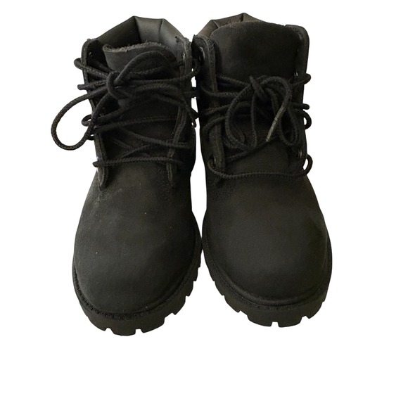 Timberland 6-Inch Premium Toddler Boots Black Nubuck Waterproof 12807 Size 8 - Picture 3 of 8